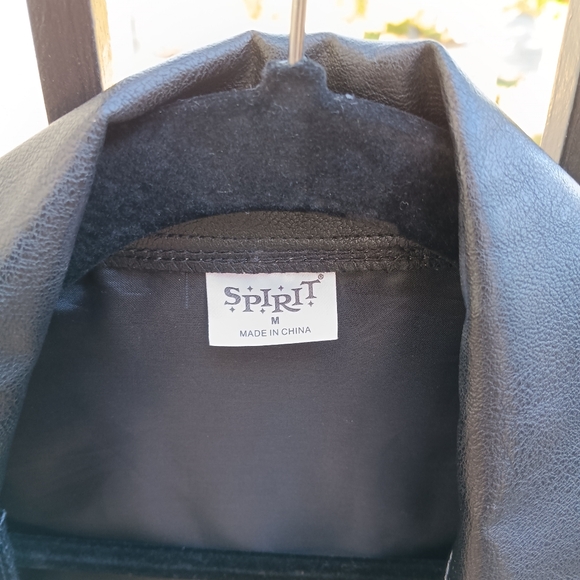 NWT Studded Faux Leather Skeleton Moto Jacket - Picture 4 of 5